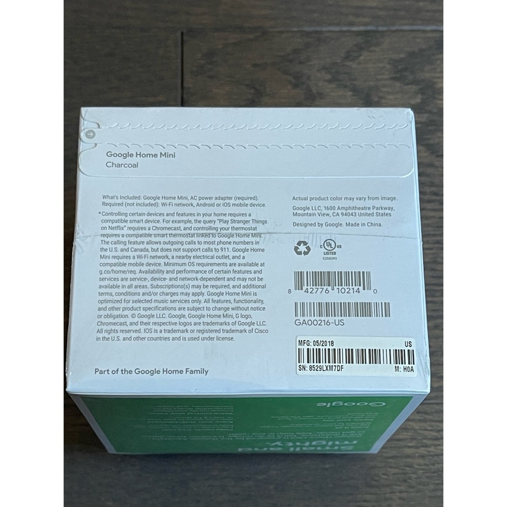 Google Home Mini Charcoal GA00216-US New in Box - Picture 4 of 4